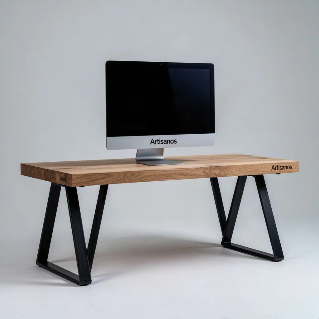 Artisanos Solid Oak Dual Monitor Riser